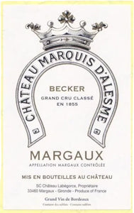 Image for Marquis d'Alesme Becker 2016