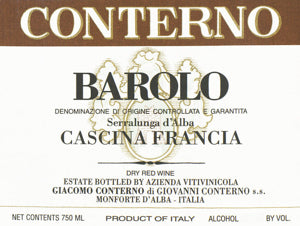 Image for Barolo Cascina Francia, Giacomo Conterno 2004