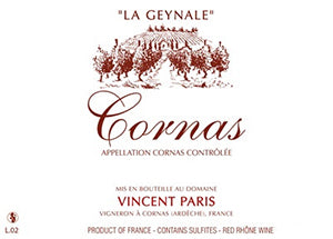 Image for Cornas La Geynale, Domaine Vincent Paris 2009