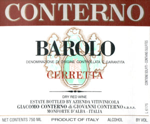 Image for Barolo Cerretta, Giacomo Conterno 2018