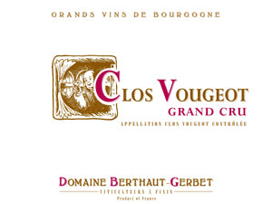 Image for Clos de Vougeot, Domaine Berthaut 2020