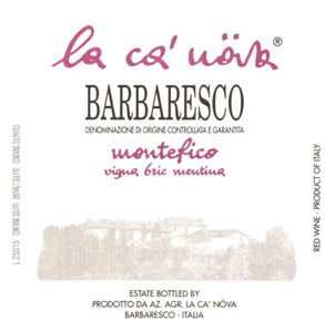 Image for Barbaresco Montefico Vigna Bric Mentina, La Ca' Növa (2019)