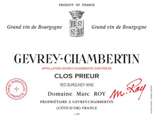 Image for Gevrey Chambertin Clos Prieur, Marc Roy 2019