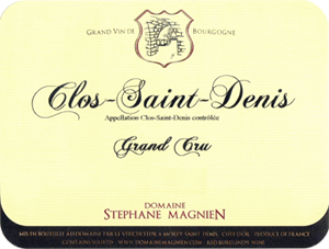 Image for Clos Saint Denis, Domaine Stéphane Magnien 2017