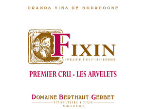 Image for Fixin Arvelets, Domaine Berthaut 2017