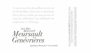 Image for Meursault Genevrières, Jean-Marc Roulot 2020